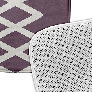 24" x 17" Zipper Stripe Bathmat, Dusty Purple