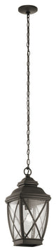 Kichler Tangier 1 Light Outdoor Hanging Pendant in Olde Bronze