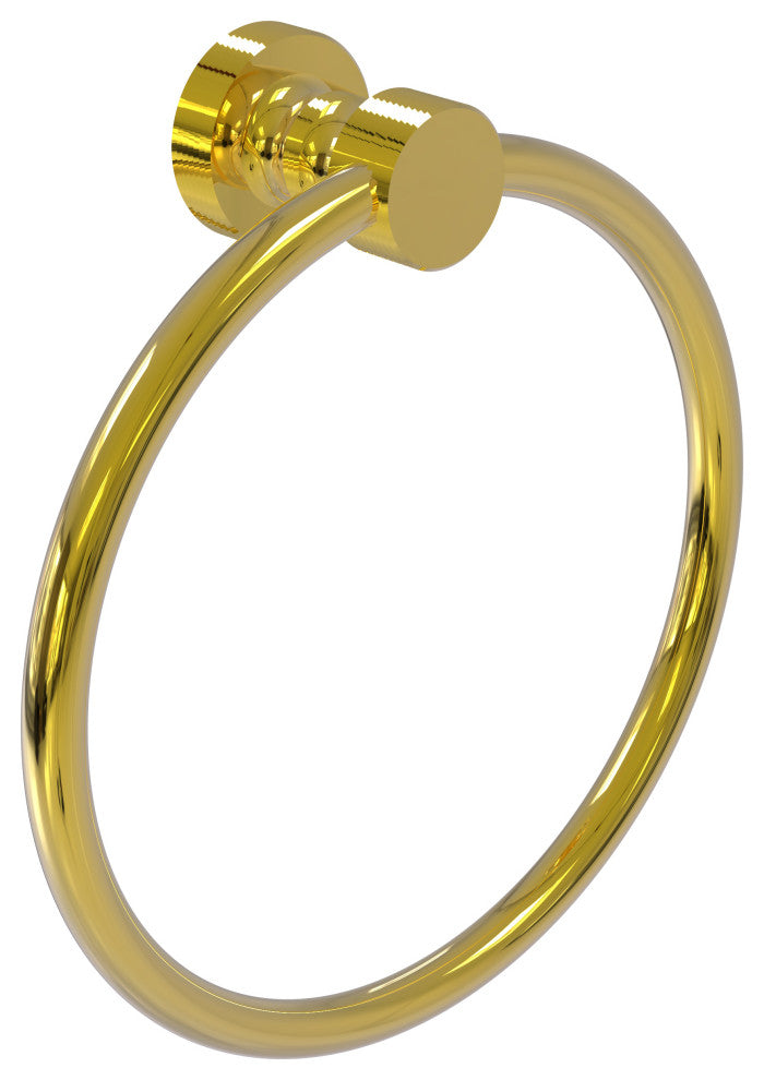 Foxtrot Towel Ring, Polished Brass