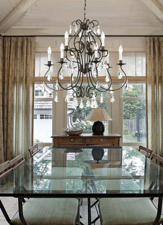 Crystorama Lighting Group 5019-CL-MWP Ashton 9 Light 26"W Crystal - Olde Silver