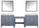 Lexora Coraline Double Bath Vanity Dark Gray 102 With Countertop & Mirror