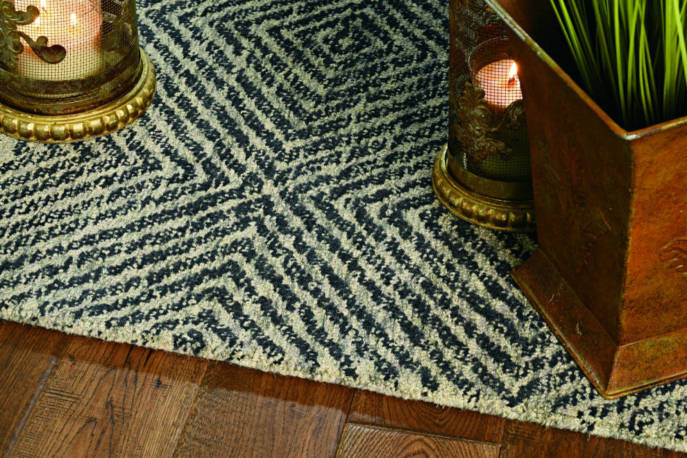 HomeRoots 60" X 84" Blue Wool Rug