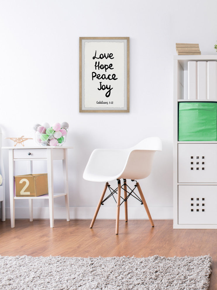 "Peace and Joy" Framed Painting Print, 8x12