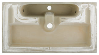 Voltaire Wide Rectangle Vessel Sink, White Marble