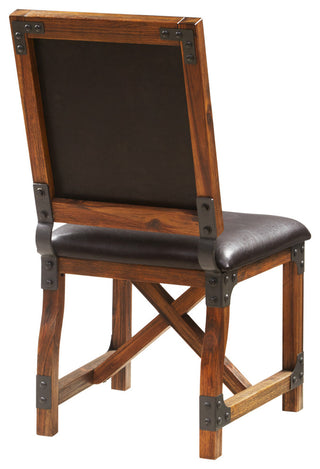 INK+IVY Lancaster Industrial Dining Table, Amber, Dining Chair