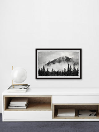 "Forest on Fog" Framed Painting Print, 18x12