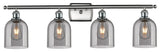 Ballston-Bella 4-Light 36" Bath Vanity Light, Brushed Satin Nickel, Light Smoke