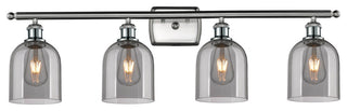 Ballston-Bella 4-Light 36" Bath Vanity Light, Brushed Satin Nickel, Light Smoke