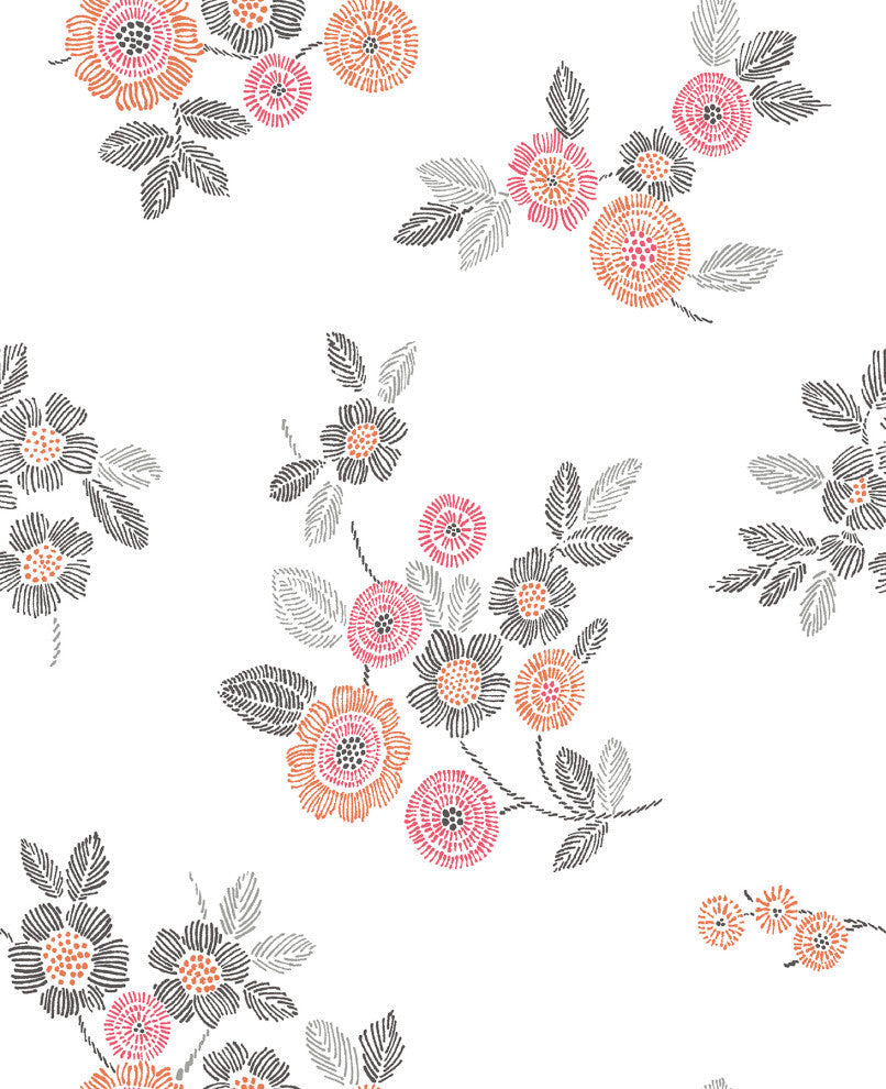 Malaga Pink Floral Wallpaper Bolt