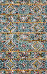 Safavieh Aspen Collection APN273 Rug, Blue/Gold, 5'x8'
