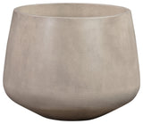 Amethyst Medium Round Lightweight Concrete Indoor/Outdoor Planter, White