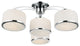 Frosted 4 Light Drum Shade Flush Mount With Chrome Finish