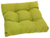 19" Squared Spun Polyester Tufted Dining Chair Cushion, Lime