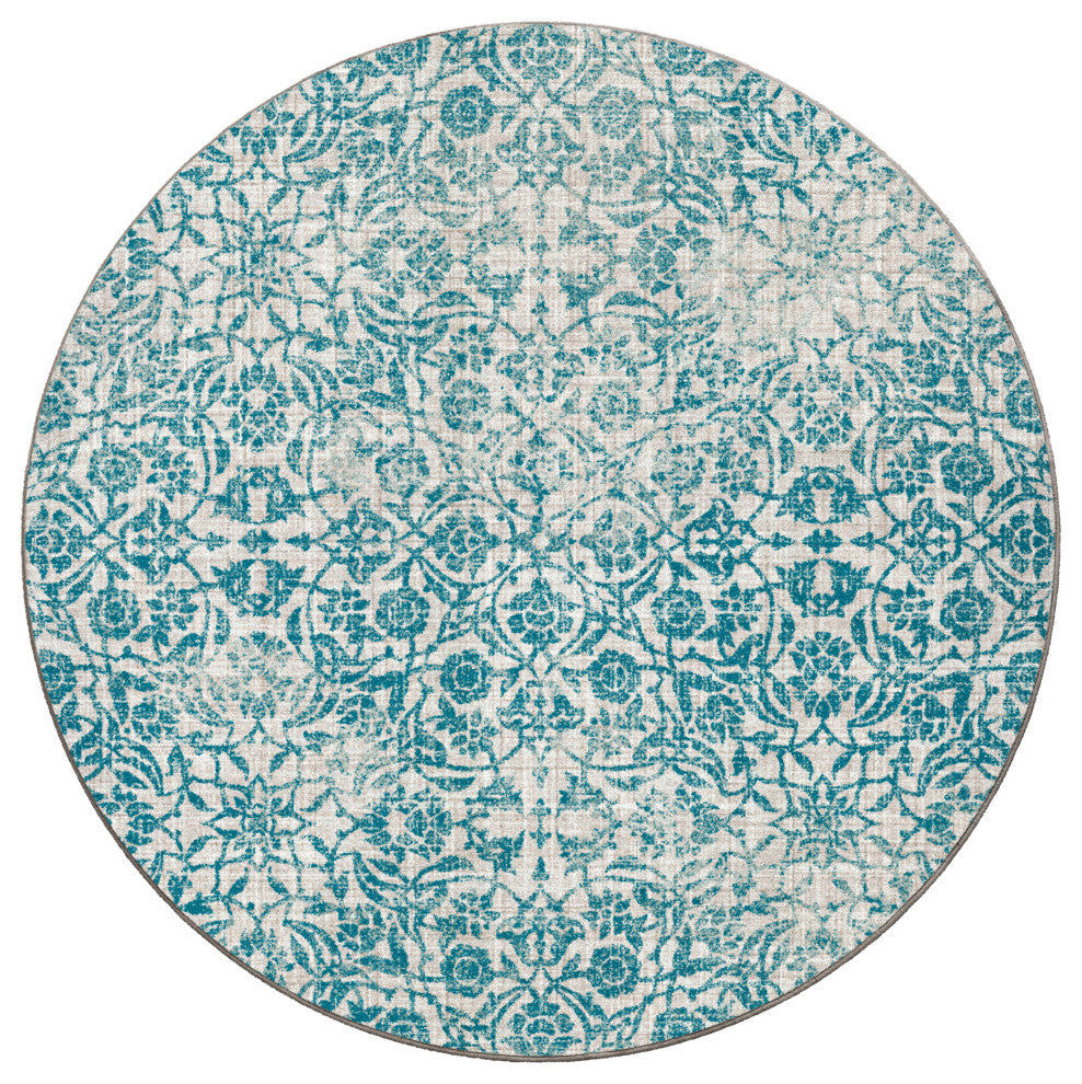 Fine Linen, Aqua, 8' Round