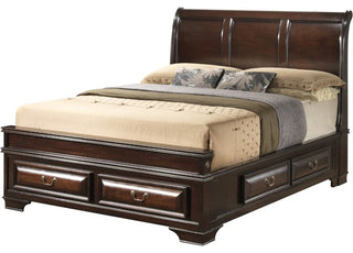 Sylvania Storage Bed, Cappuccino, King