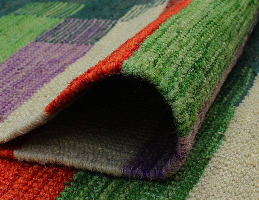 Winchester Kilim Anouar Green Rug, 6'11x9'9