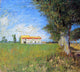 Vincent Van Gogh Farmhouse in a Wheat Field, 20"x25" Gallery Wrapped Canvas