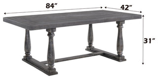ACME Bernard Dining Table in Weathered Gray Oak