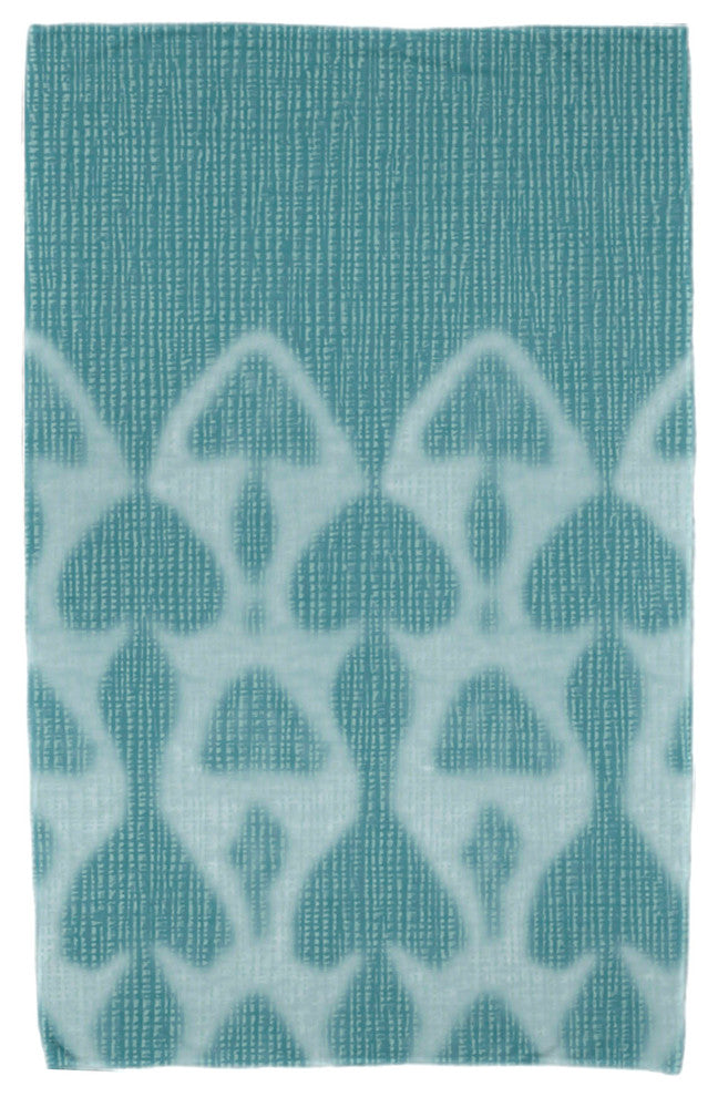Watermark, Geometric Print Beach Towel, Teal