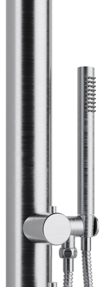 PULSE 1055-SSB Wave Outdoor Shower System In Brushed Stainless Steel