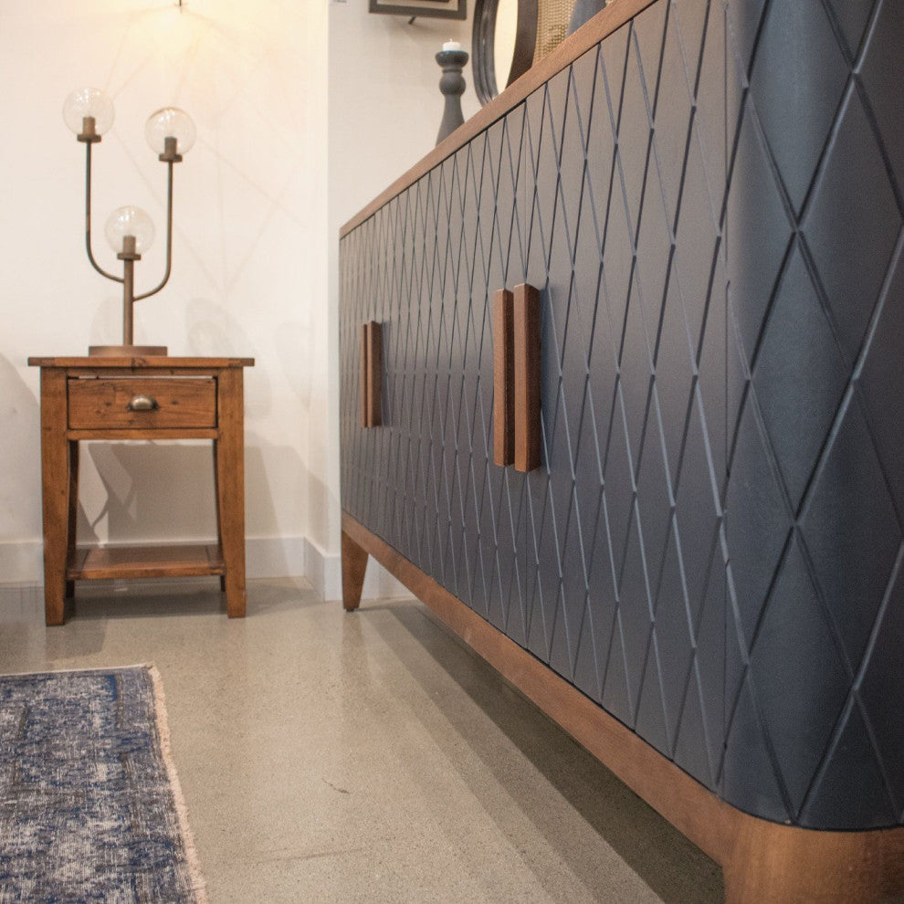Eden Sideboard, Navy Blue/Brown