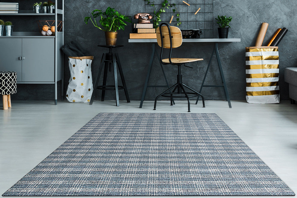 Dynamic Rugs Sonoma 2531 Solid Color Rug, Blue, 2'2"x7'7" Runner