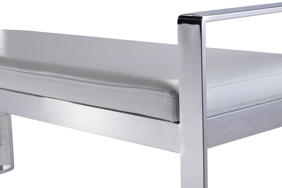 Pasargad Home Luxe Collection Bench, Leather