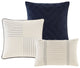 Madison Park Farmhouse Comforter Duvet Cover Set With Insert, Blue, Blue, Queen