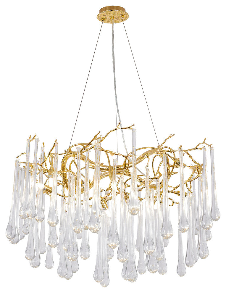 Bethel International CN22C31G 12 Light Chandelier, Gold