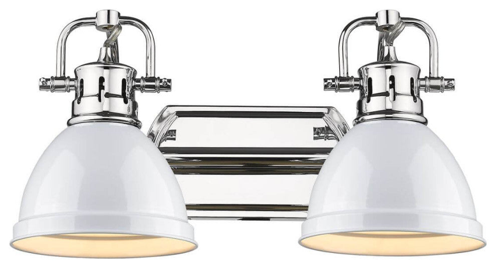 Krauss 2-Light 17" Simple Dome Bath Light