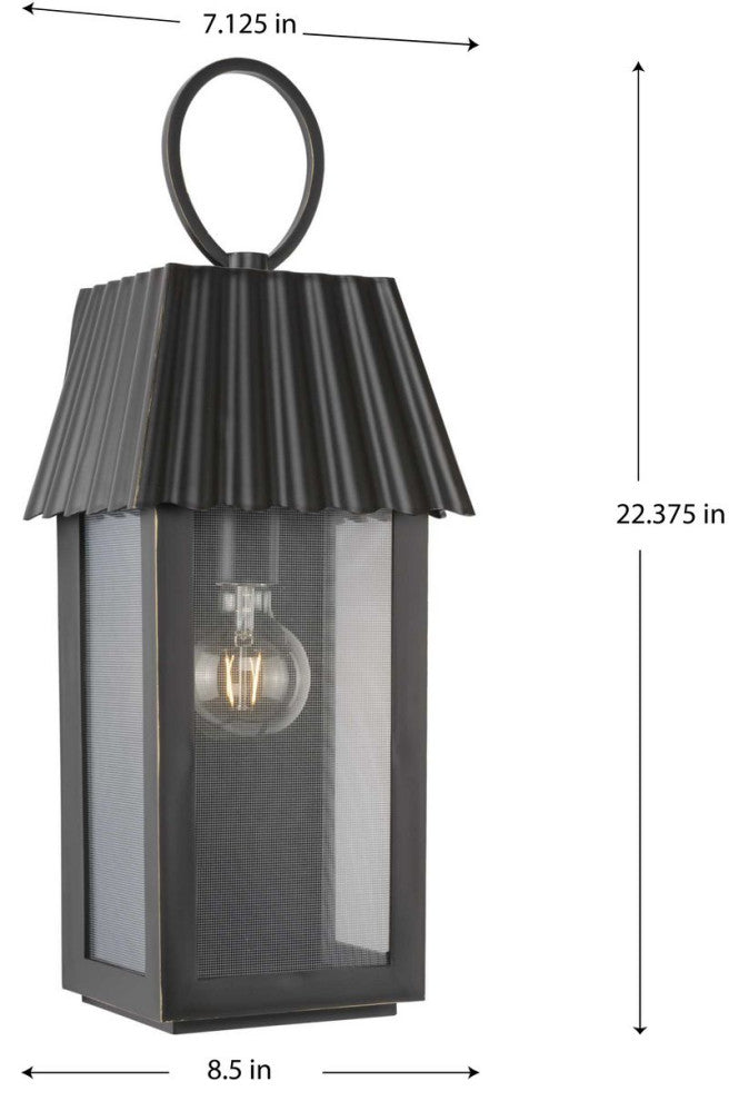 POINT DUMEÂ® Hook Pond Oil Rubbed Bronze Outdoor Wall Lantern with DURASHIELD