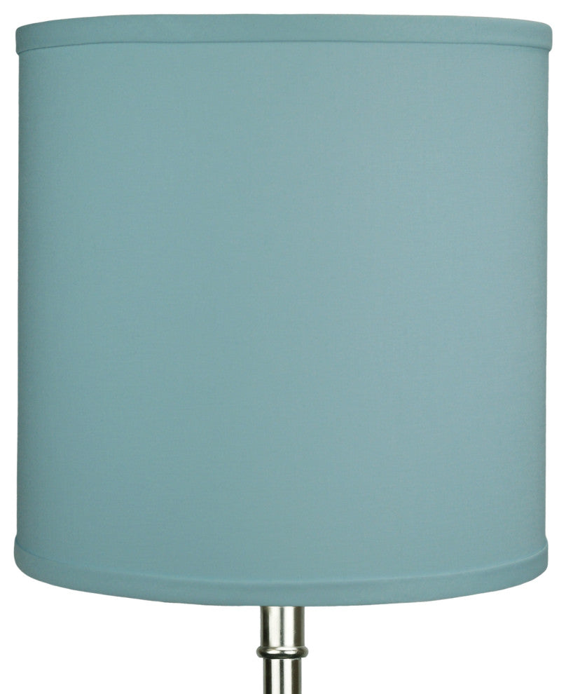 Fenchel Shades 11"x11"x11" Spider Attachment, Drum Lamp Shade, Linen Dusty Blue