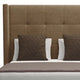 Nativa Interiors Aylet Tufted Bed, Brown, Ca King, Medium Headboard