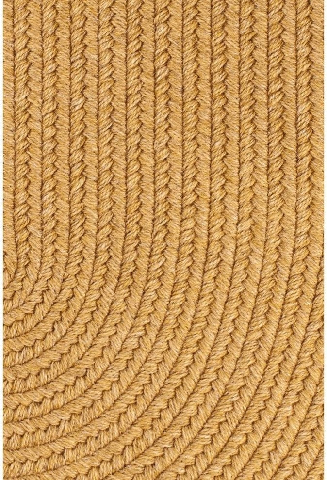 Solid Wool Rug, Vintage Gold, 6' Round