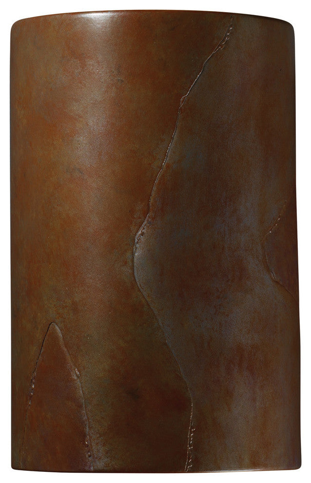 Ambiance Large Cylinder, Outdoor Wall Sconce, Tierra Red