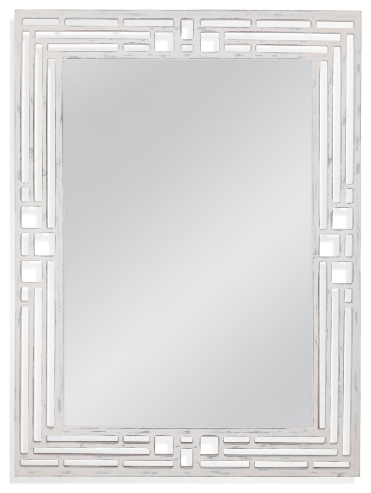 Epsilon Wall Mirror - Weathered White