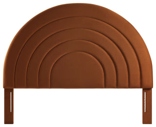 Solana Arched Performance Velvet King Headboard, Rust