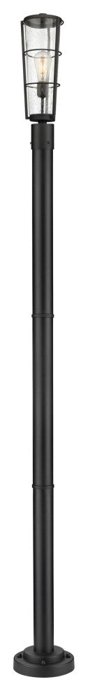 Z-Lite 591PHB-567P Helix 93" Tall Outdoor Single Head Post Light - Black