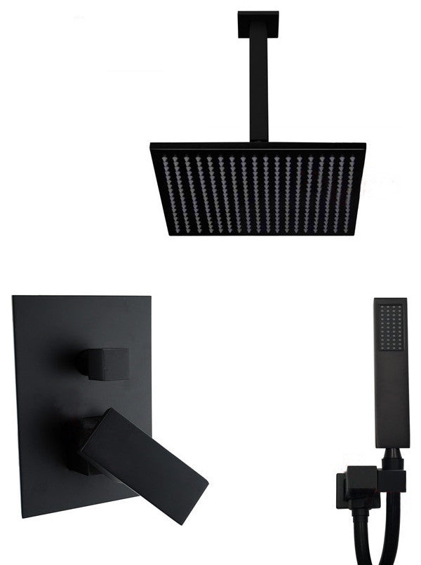 Fontana Chandler Ceiling Mount Rainfall Shower Head Faucet With Handheld Spray