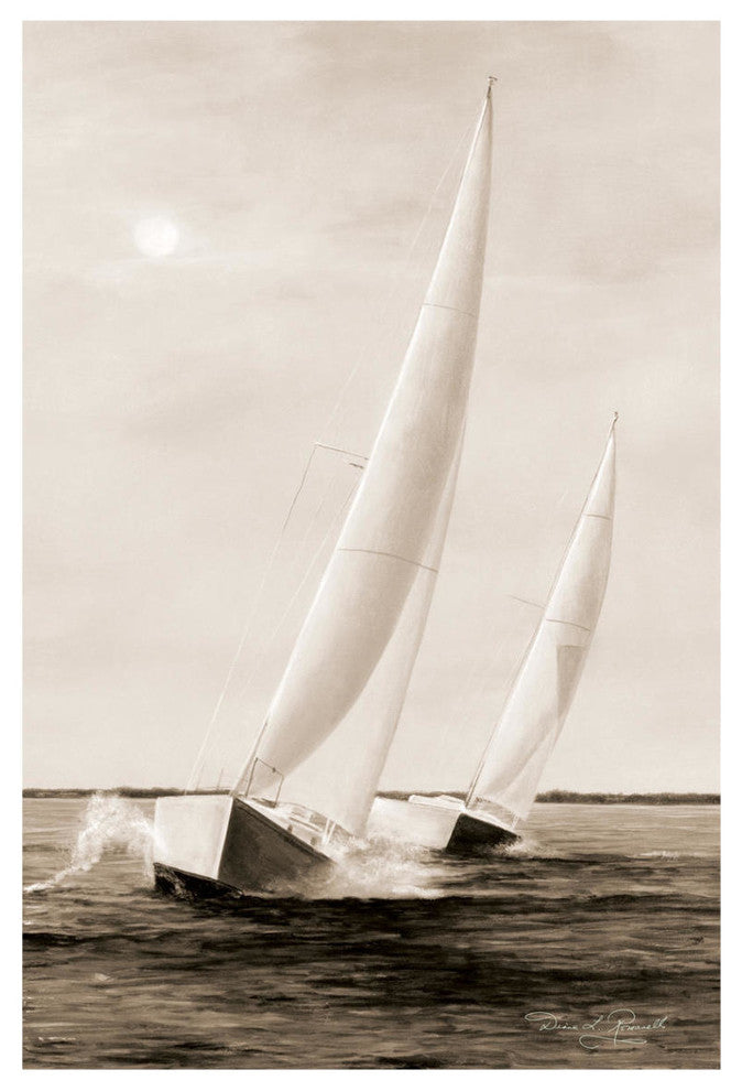 "Blue Sails" Digital Paper Print by Diane Romanello, 14"x20"