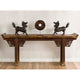 Vintage Elmwood Imperial Chinese Grand Altar Console Table with Cloud Motif