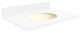 Quartz 37"x22" Vanity Top, Single Faucet Hole, Nano Crystal, Biscuit Bowl