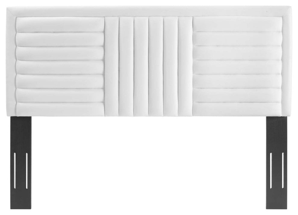 Believe Channel Tufted Performance Velvet Full/Queen Headboard