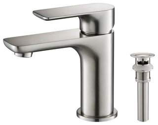 Tender Single Handle Bathroom Sink Faucet, Brushed Nickel