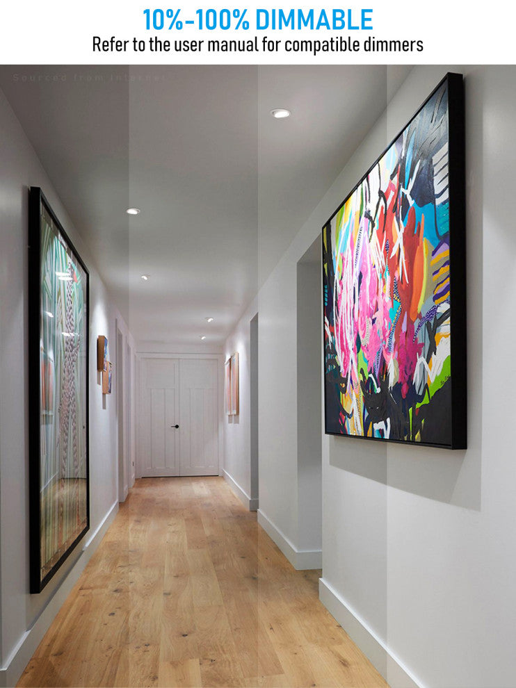 4 Pack 4" LED Gimbal Recessed Light Dimmable, ETL, 5000K Daylight