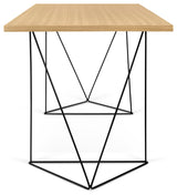 Flow Desk, Top: Wild Oak, Base: Black