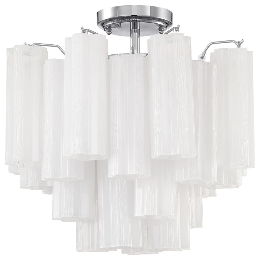 Crystorama Lighting Group ADD-300-WH_CEILING Addis 4 Light 18"W - Polished
