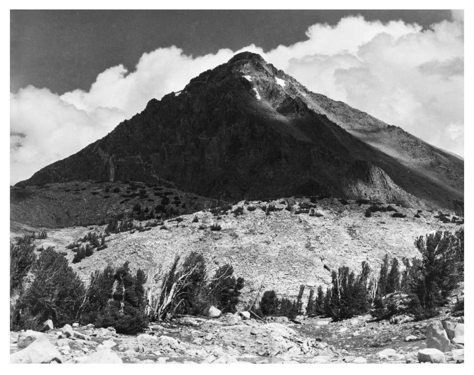 "Pinchot Pass, Mt. Wynne, Kings River Canyon, 1936" Paper Art, 24"x19"