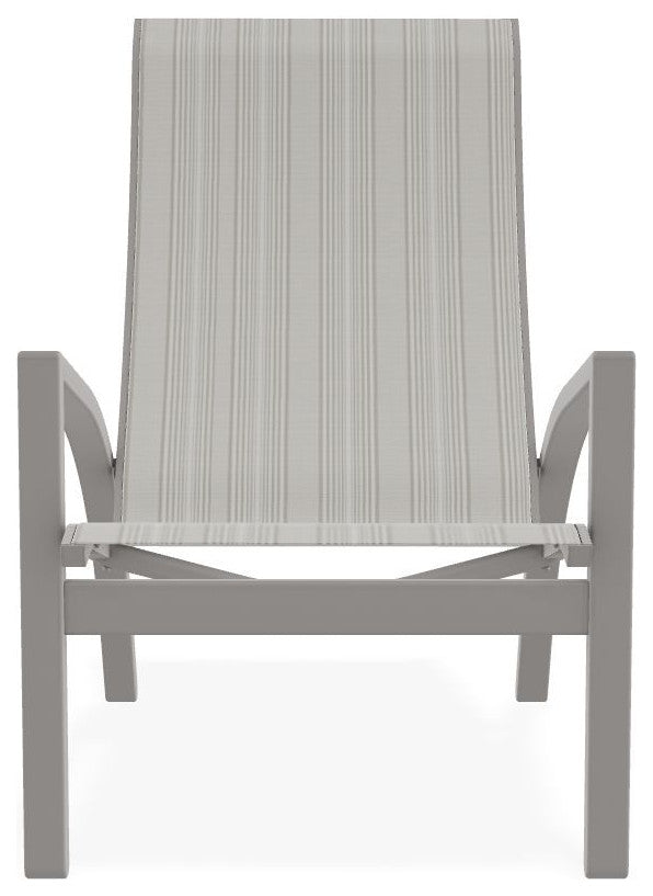 Kendall Sling Stackable Outdoor Lounge Chair, Harbor/Warm Gray