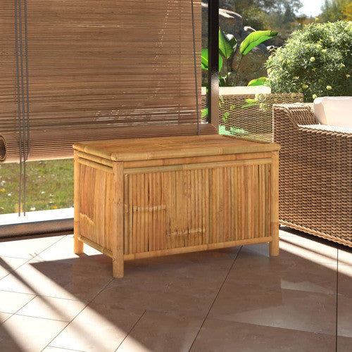 vidaXL Outdoor Storage Box Patio Furniture Storage Chest for Deck Garden Bamboo